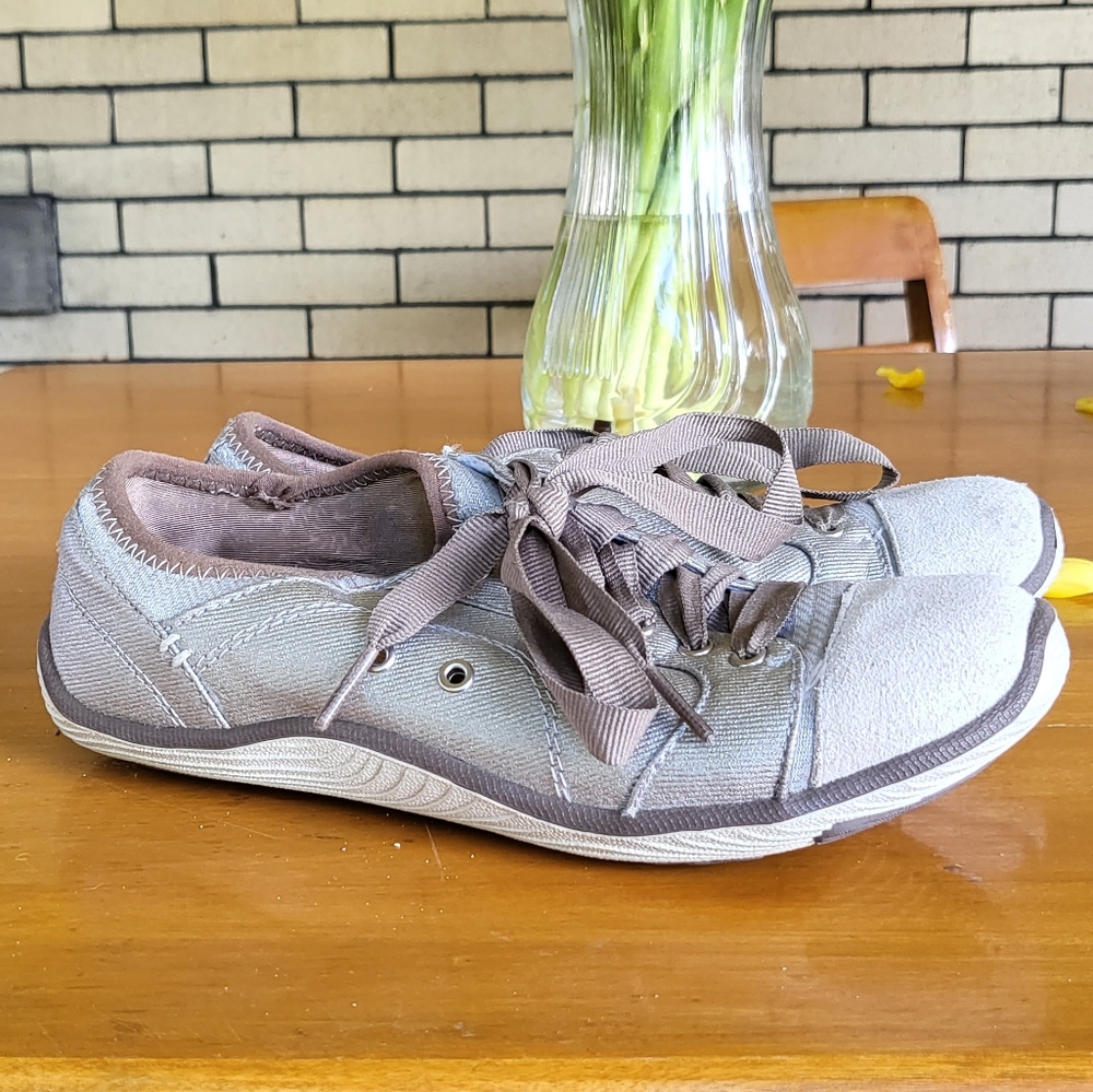 Dr Scholls sneakers suede toe cap ribbon laces size 6